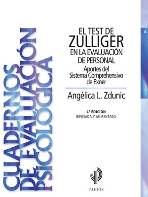cover image of El Test de Zulliger en la evaluación de personal